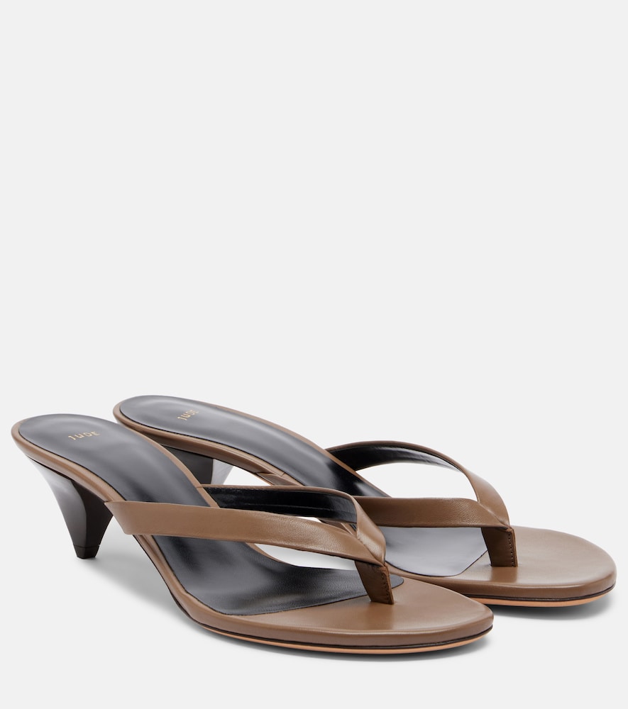 JUDE Rooty leather thong sandals