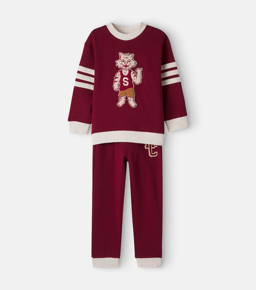 Besticktes Set aus Sweatshirt und Jogginghose