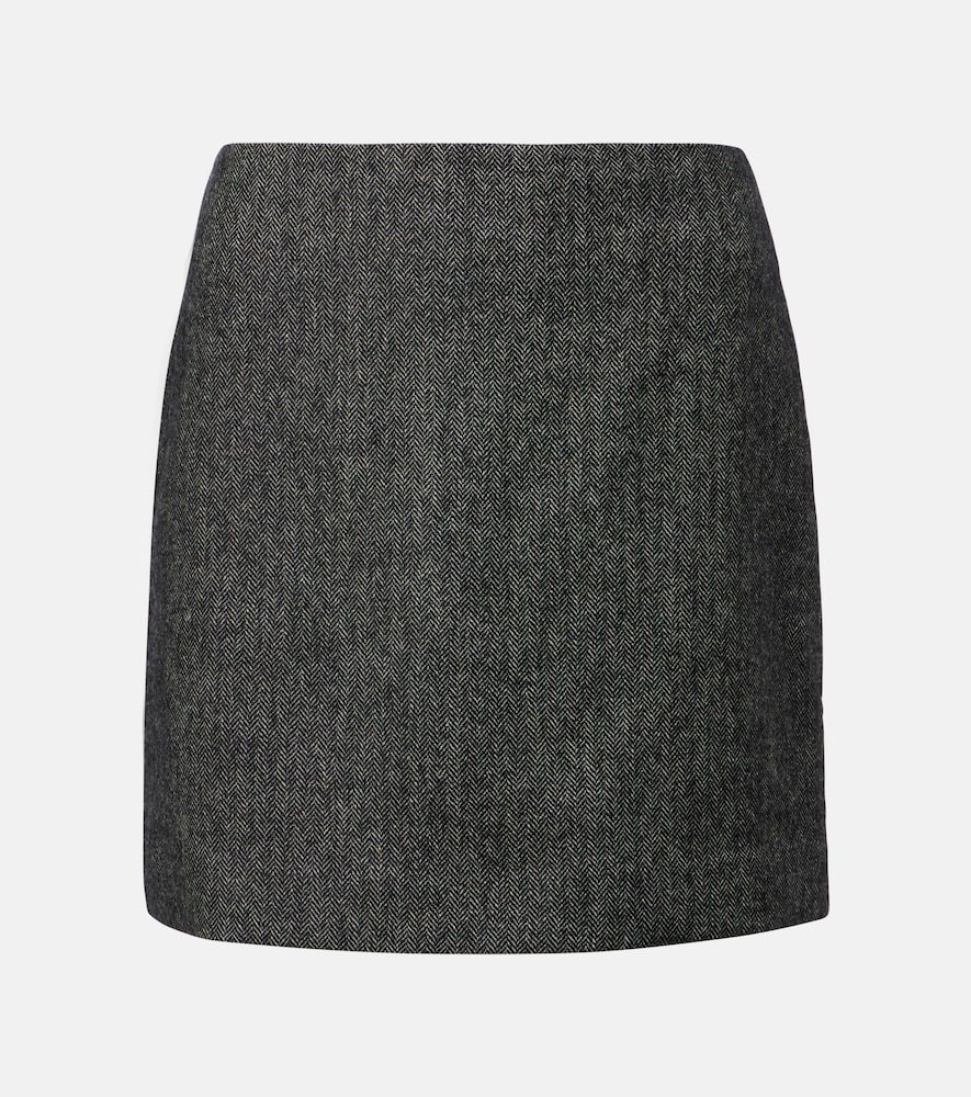 Blazé Milano Coci herringbone wool-blend miniskirt