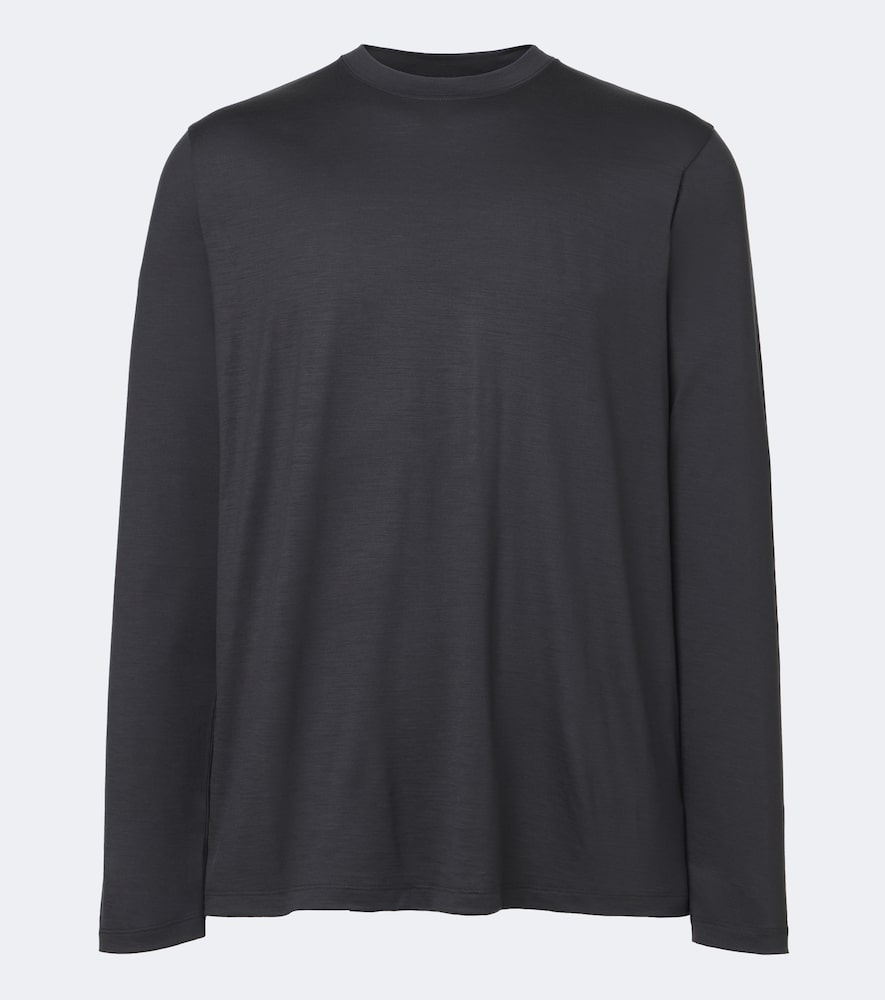 Sease Virgin Wool Jersey Ski Top In Grey