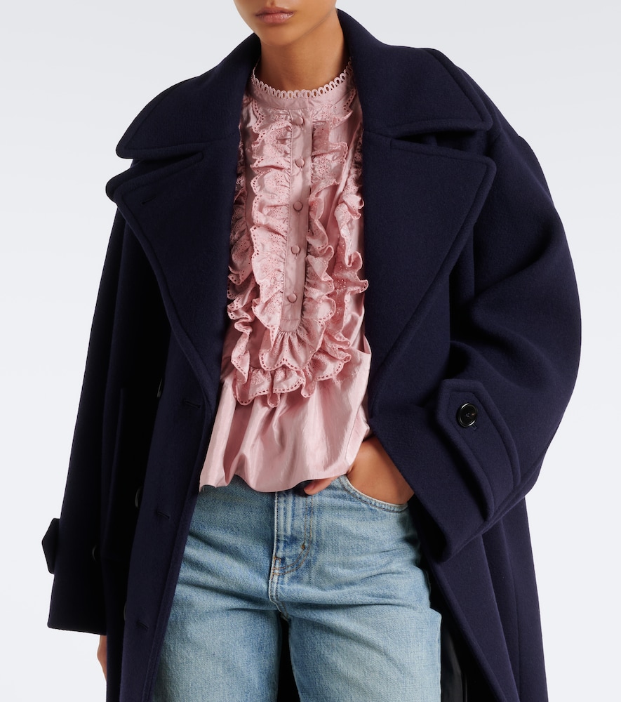 Chloé Ruffled Taffeta Blouse