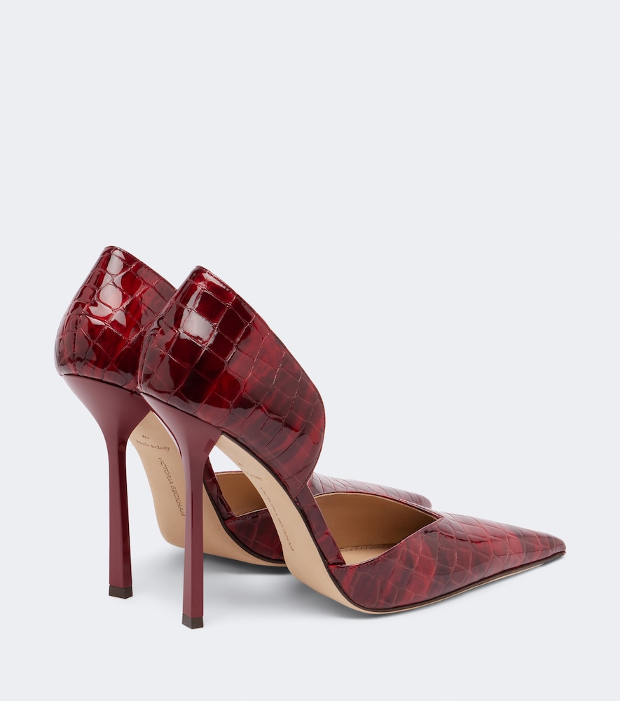 Victoria Croc-Effect Pumps