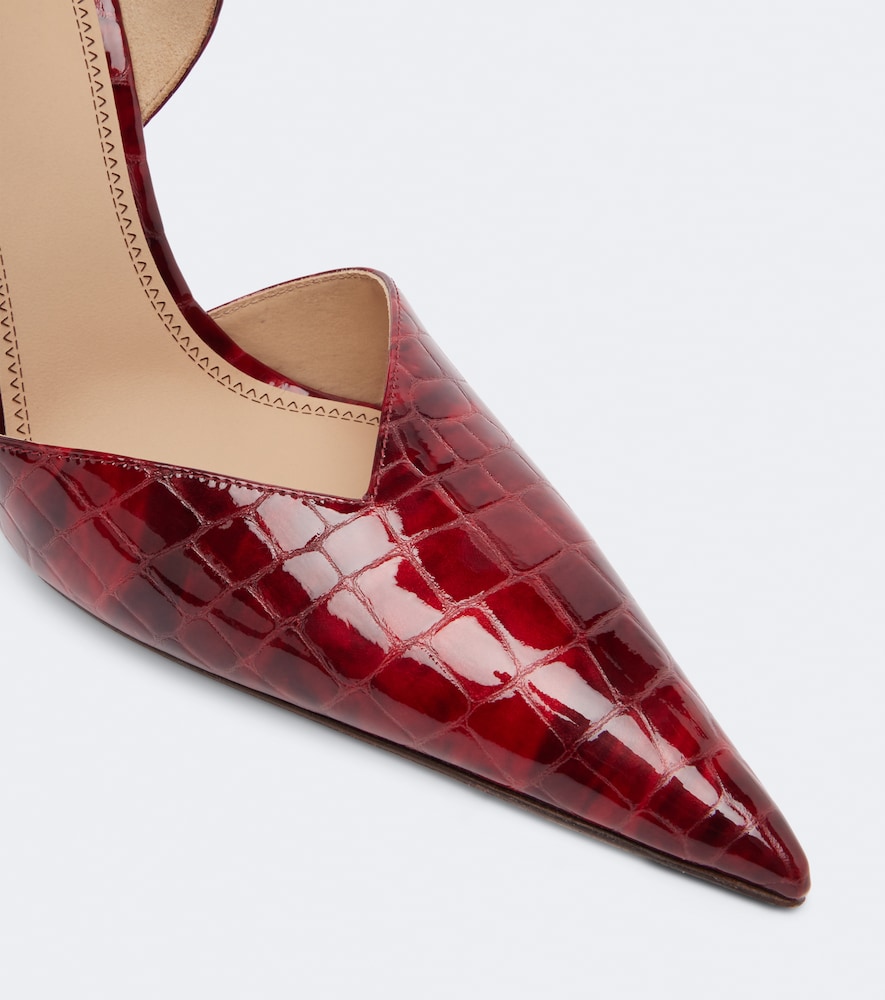 Victoria Croc-Effect Pumps