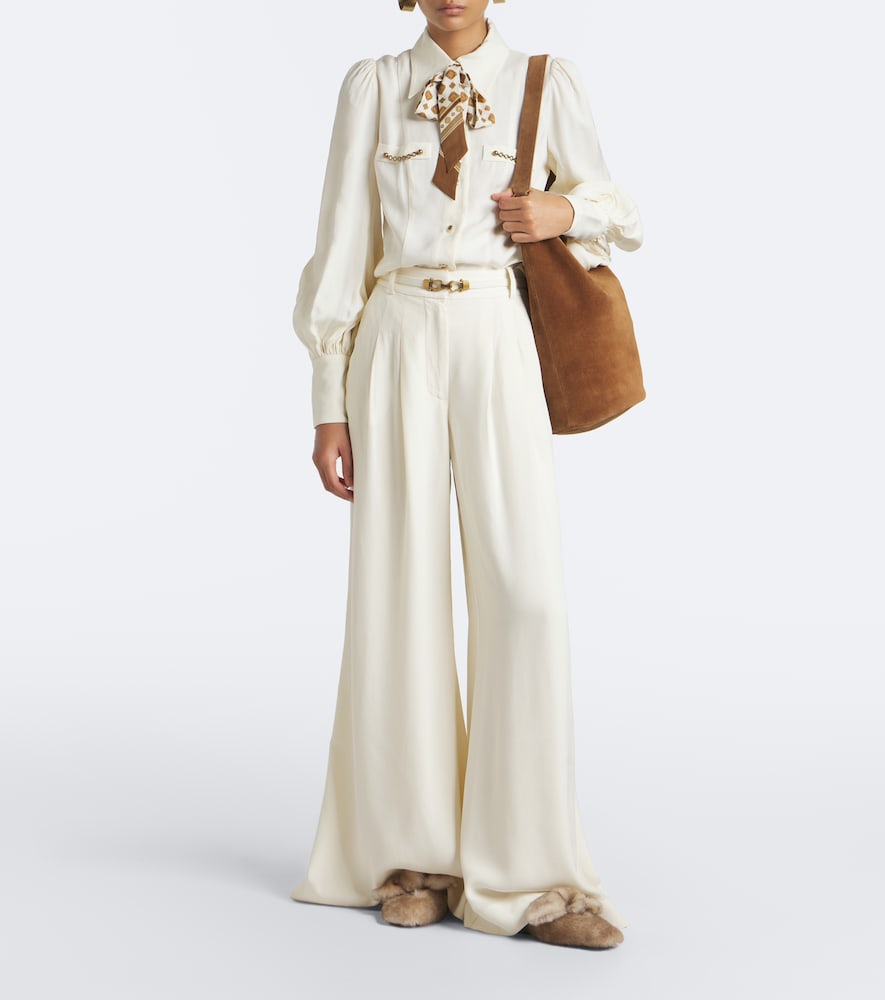 Carousel Shearling Ballet Flats