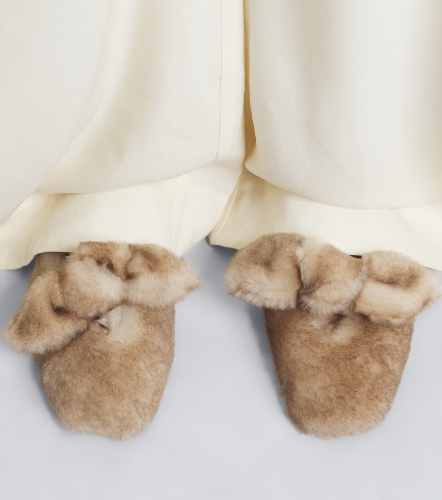 Carousel Shearling Ballet Flats
