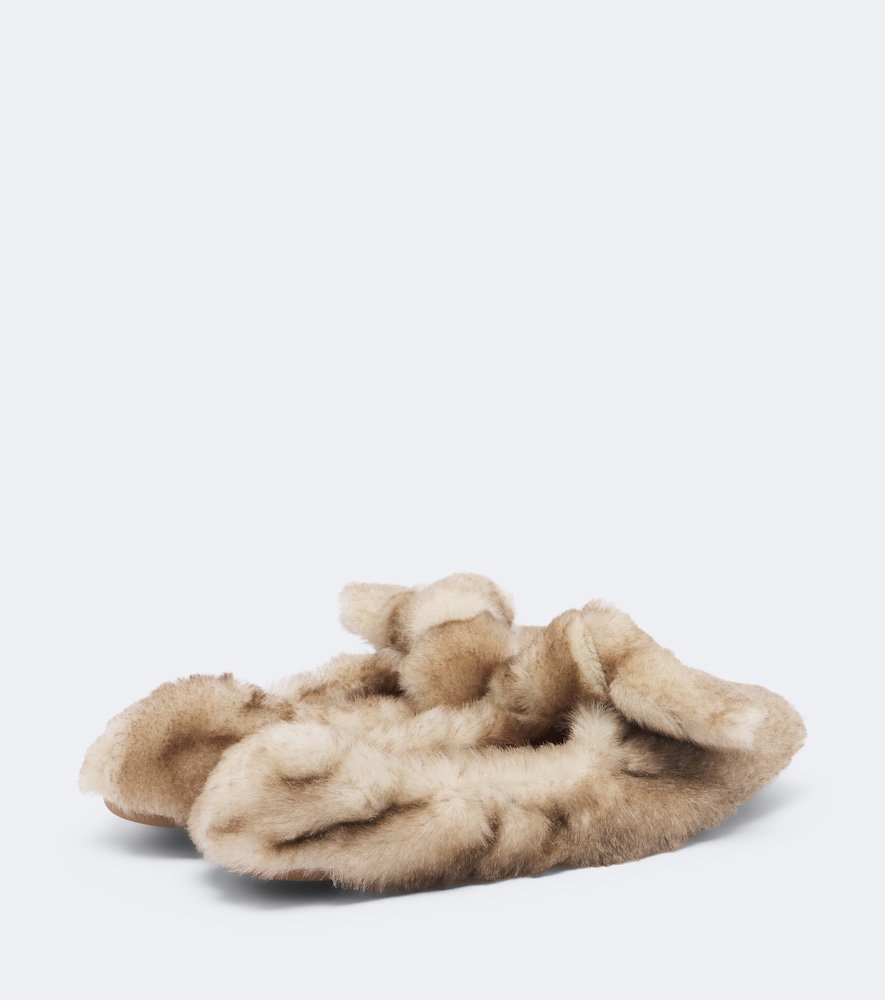 Carousel Shearling Ballet Flats