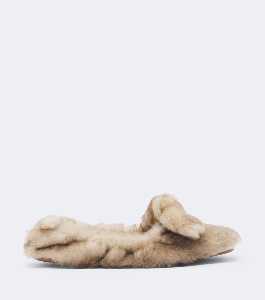 Carousel Shearling Ballet Flats