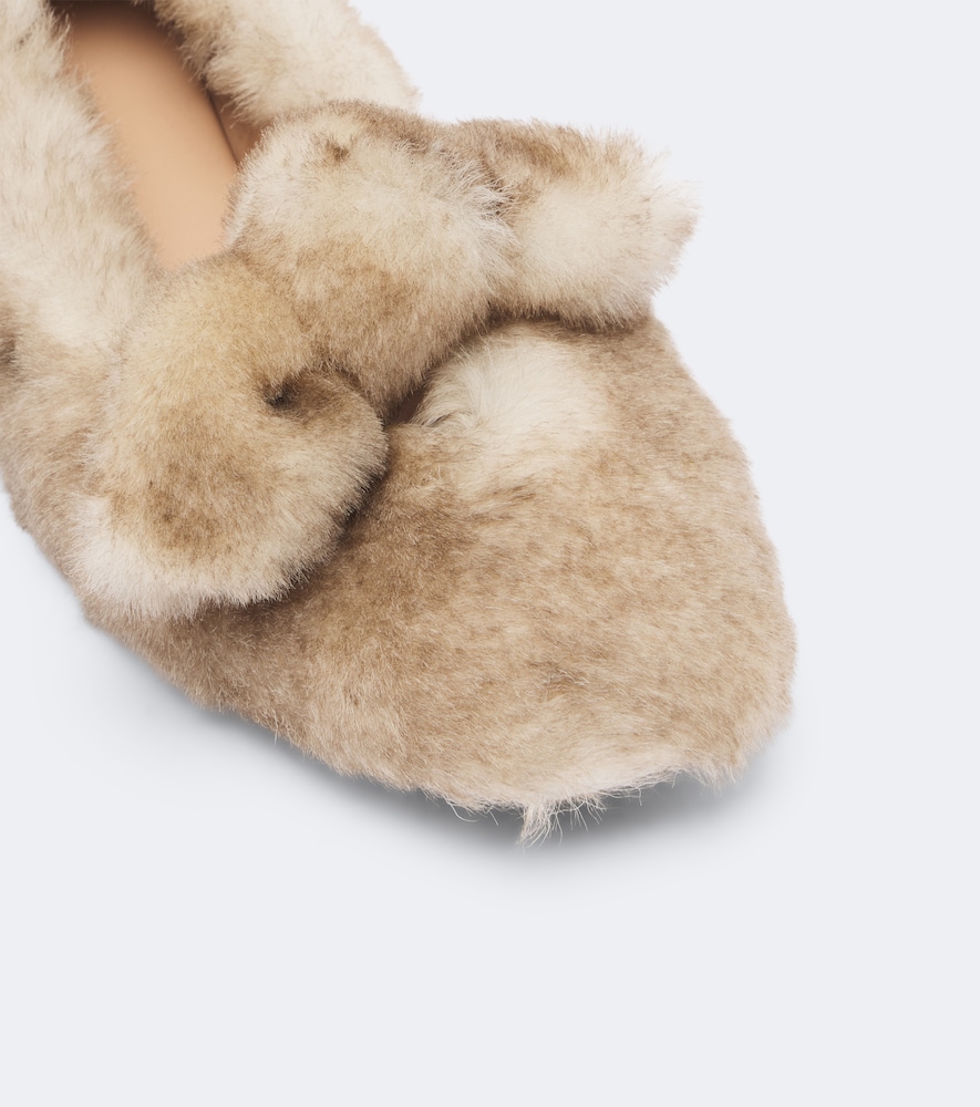 Carousel Shearling Ballet Flats