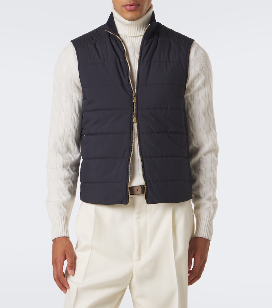 Herringbone Layered Wool And Cotton Jacket