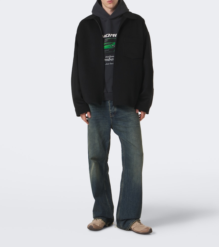 X Lamborghini Printed Cotton Jersey Hoodie