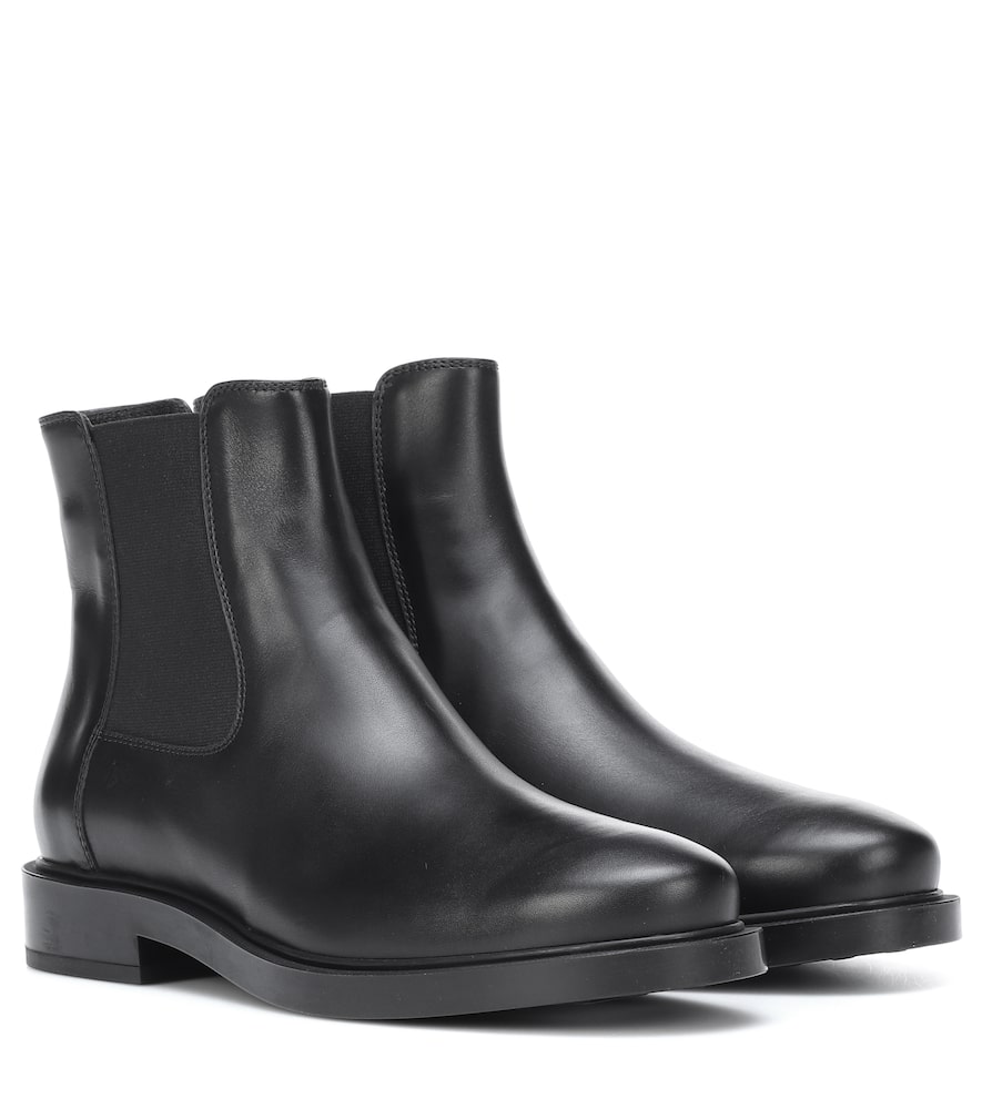 Tod's Women's Leather Ankle Boots Booties In Black ModeSens