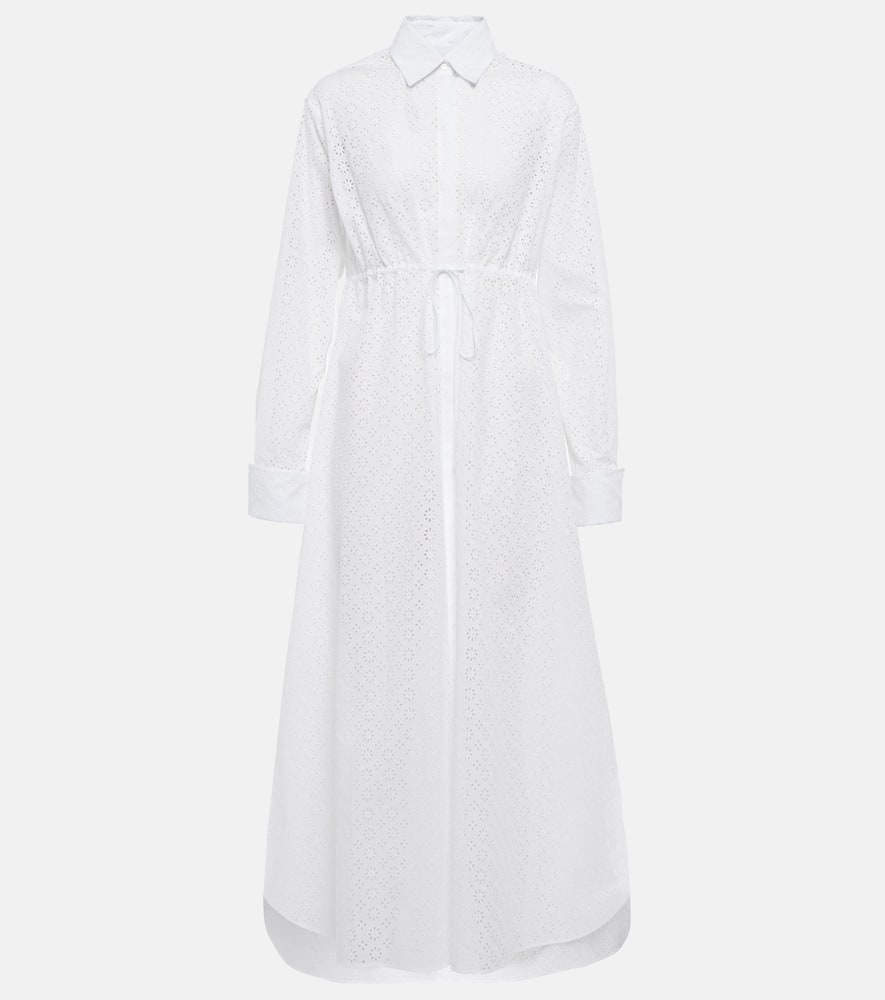 Alaïa Broderie anglaise cotton midi dress