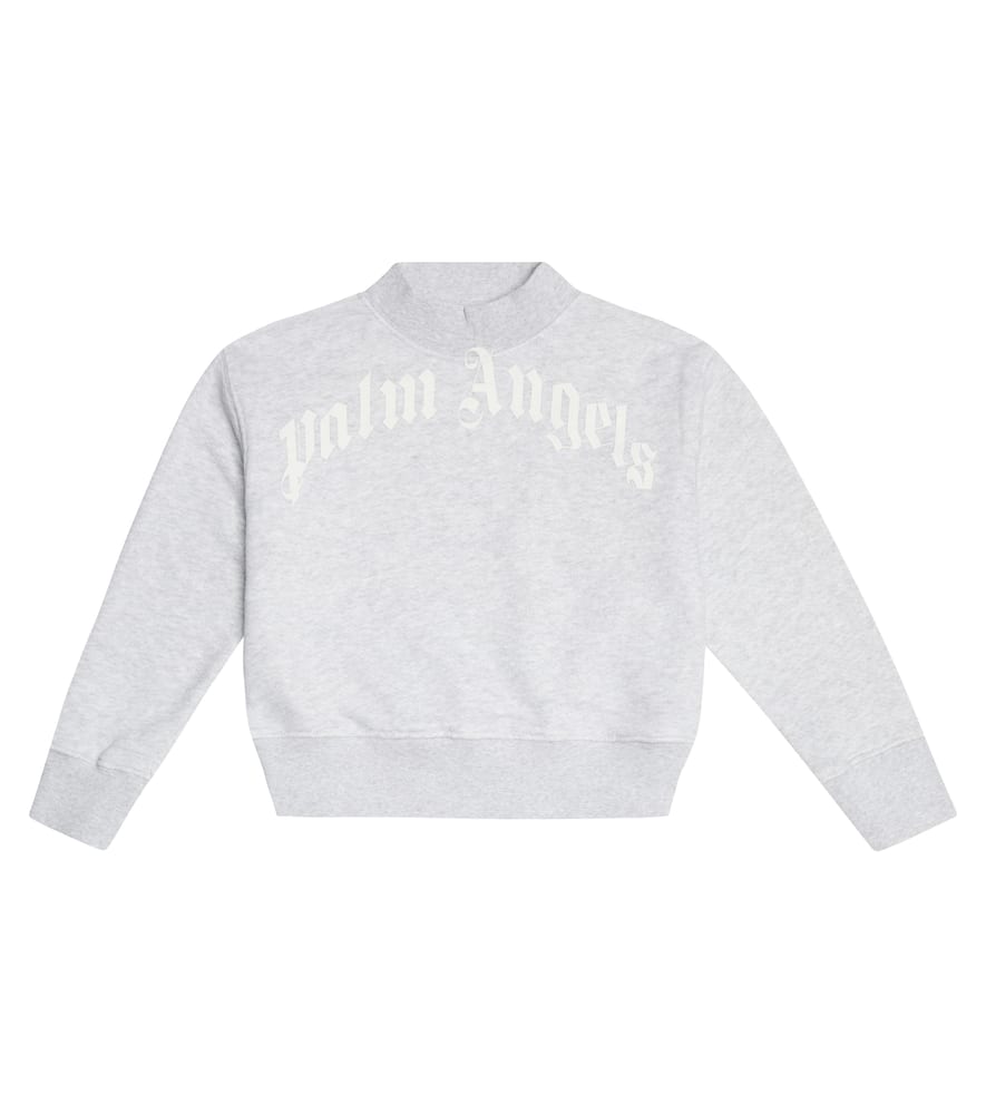 Palm Angels Kids Logo cotton jersey sweatshirt