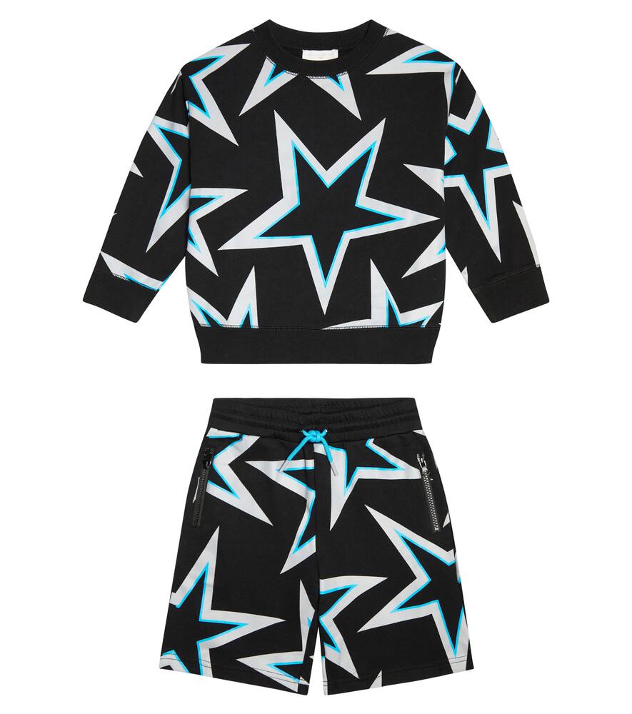 Stella McCartney Kids Cotton sweatshirt and shorts set