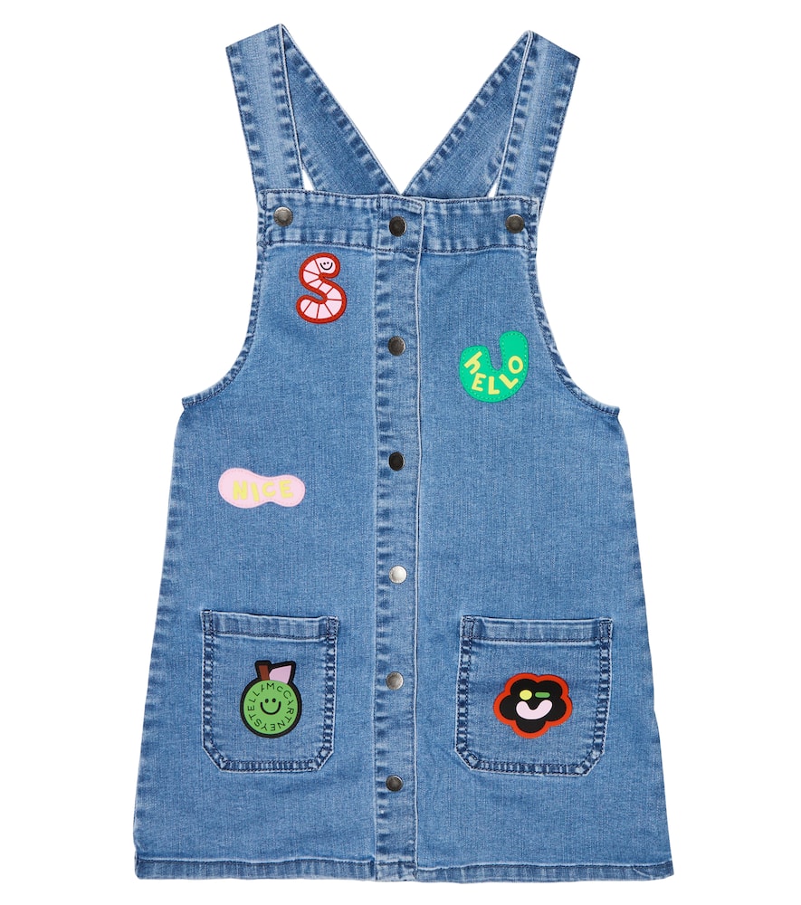 Stella McCartney Kids Patch-appliquéd denim dress