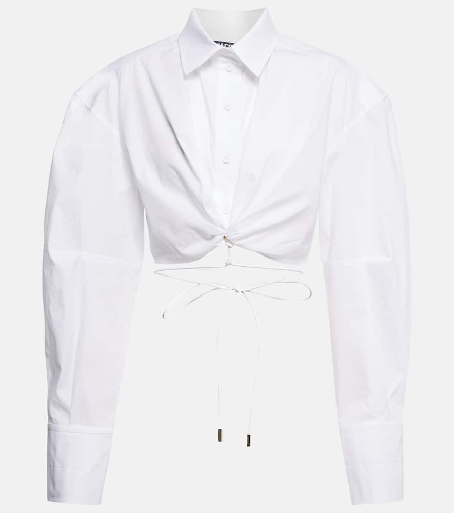 Shop Jacquemus La Chemise Plidao Shirt In White