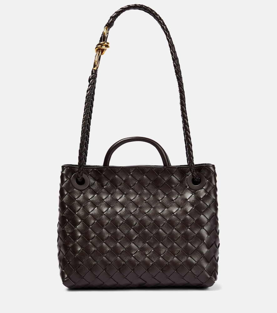 Bottega Veneta Andiamo Small Leather Tote Bag In Fondant-m Brass-fond