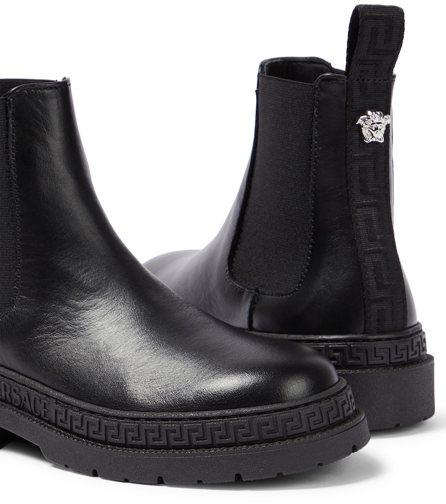  Versace Kids Versace Kids Botas Chelsea Greca De Piel 