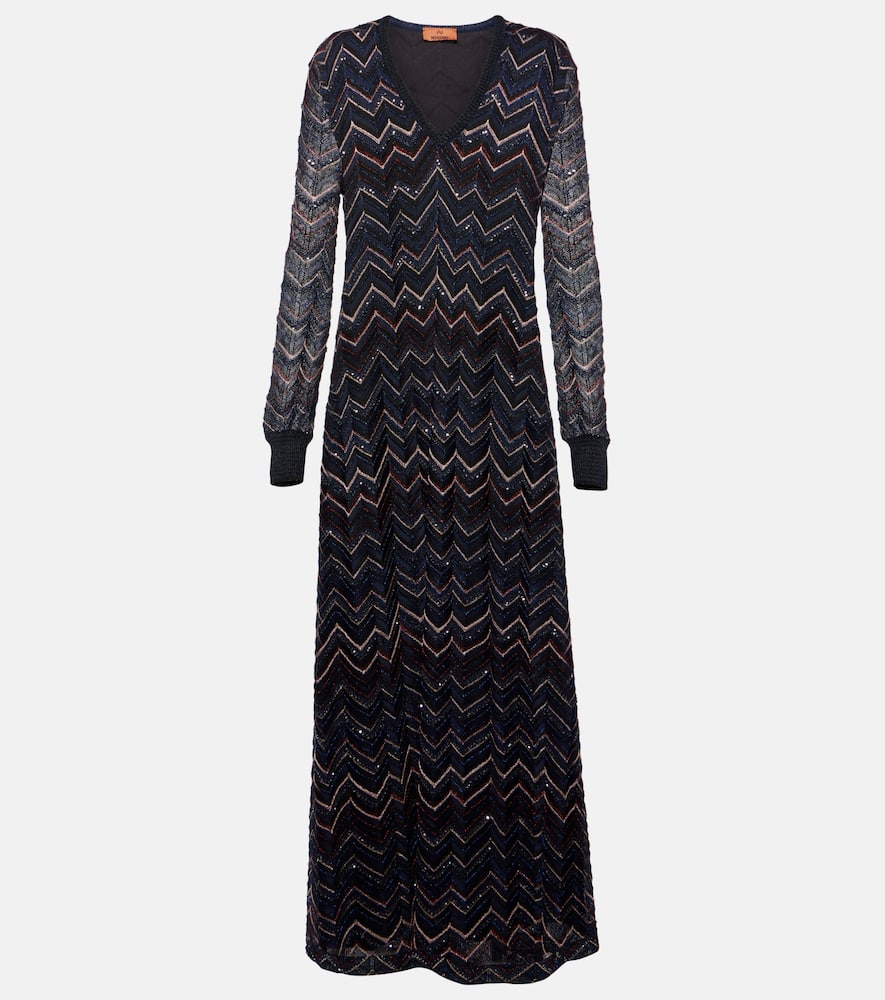 Missoni Zig Zag sequined maxi dress