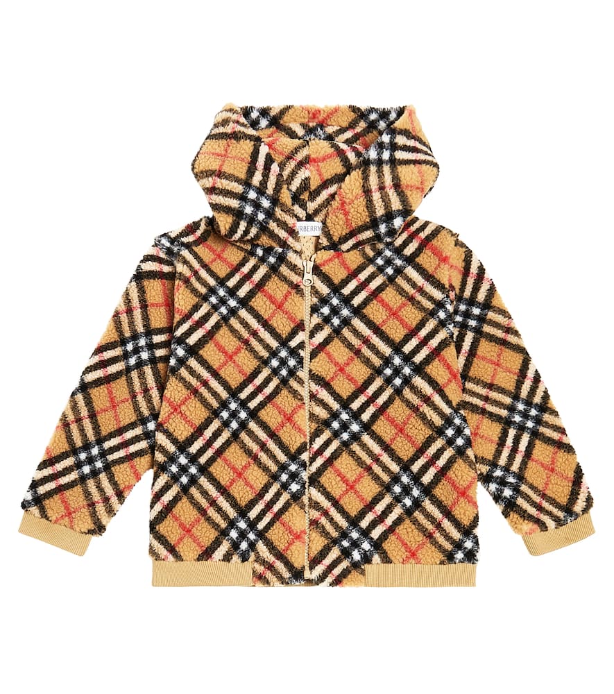 Burberry Kids Burberry Check fleece hoodie
