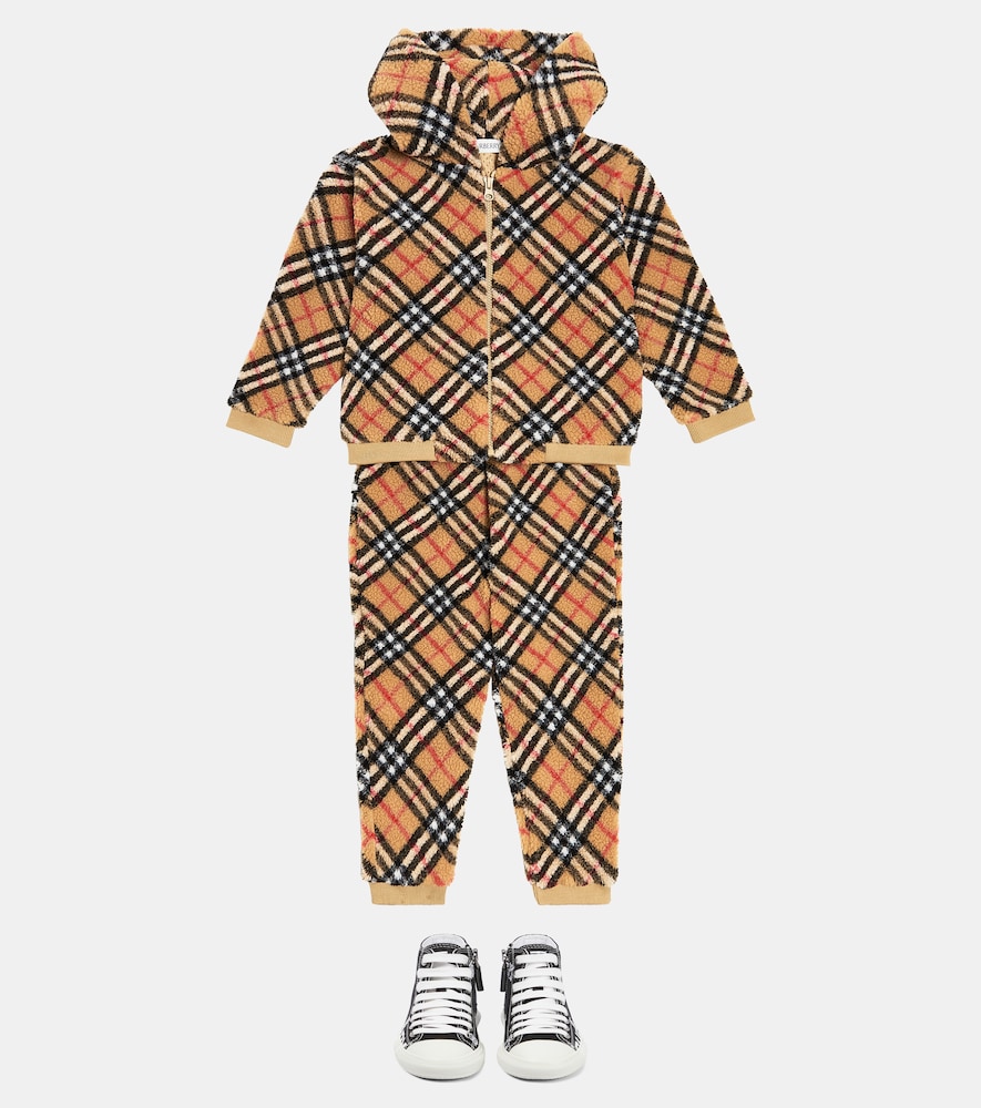  Burberry Kids Burberry Kids Burberry Check Fleece Hoodie 