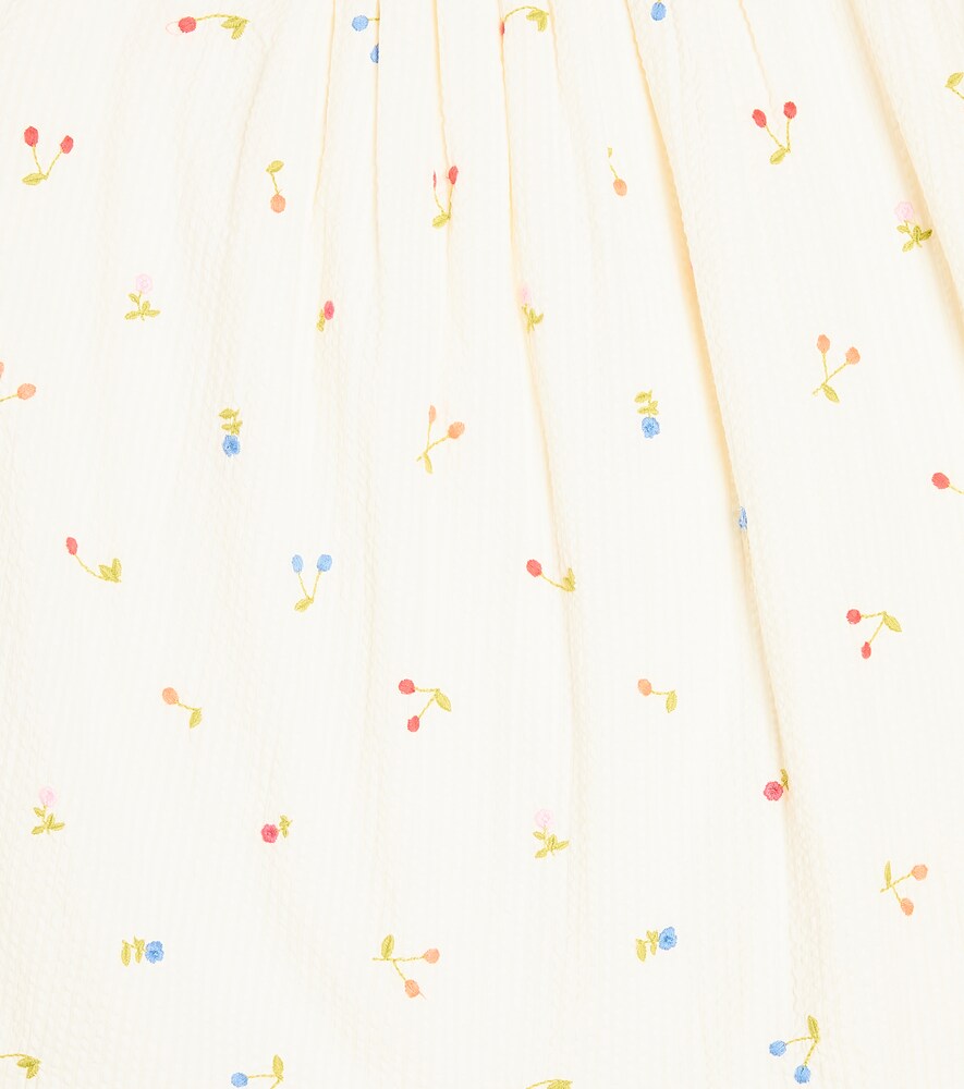  Bonpoint Bonpoint Besticktes Kleid Florentine Aus Baumwolle 