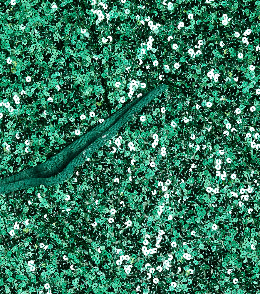 The Animals Observatory Robin Sequined Pants In Green