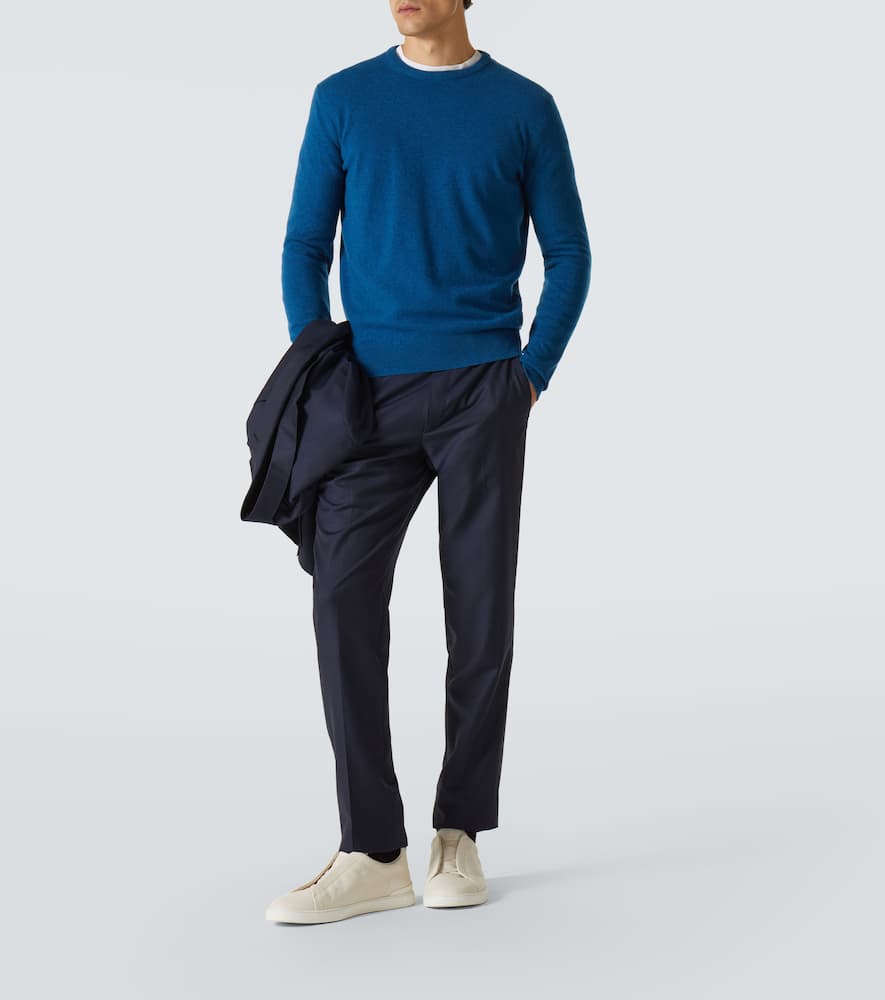 Zegna Cashmere Sweater In Blau