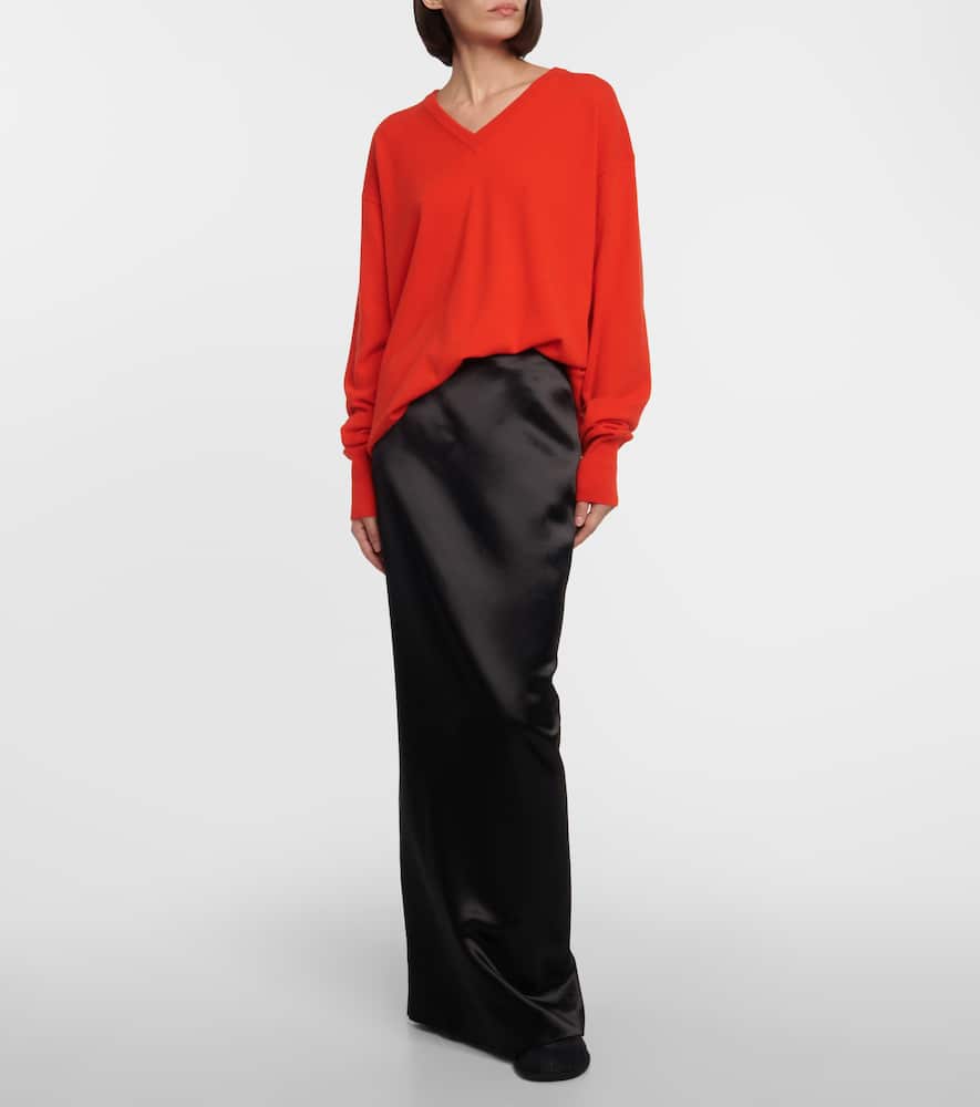 The Row Gracy Oversized Cashmere Sweater In Rot
