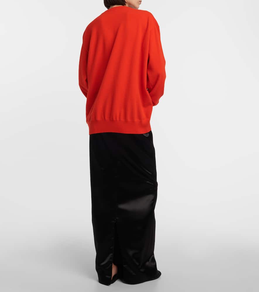 The Row Gracy Oversized Cashmere Sweater In Rot