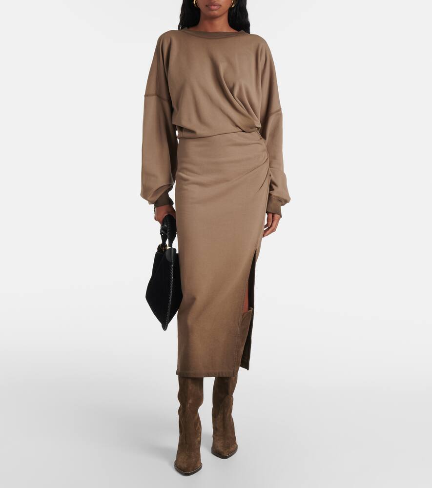 ISABEL MARANT ÉTOILE SALOMON COTTON JERSEY SWEATSHIRT DRESS 