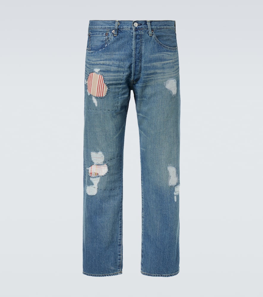x Levi's patchwork straight jeans