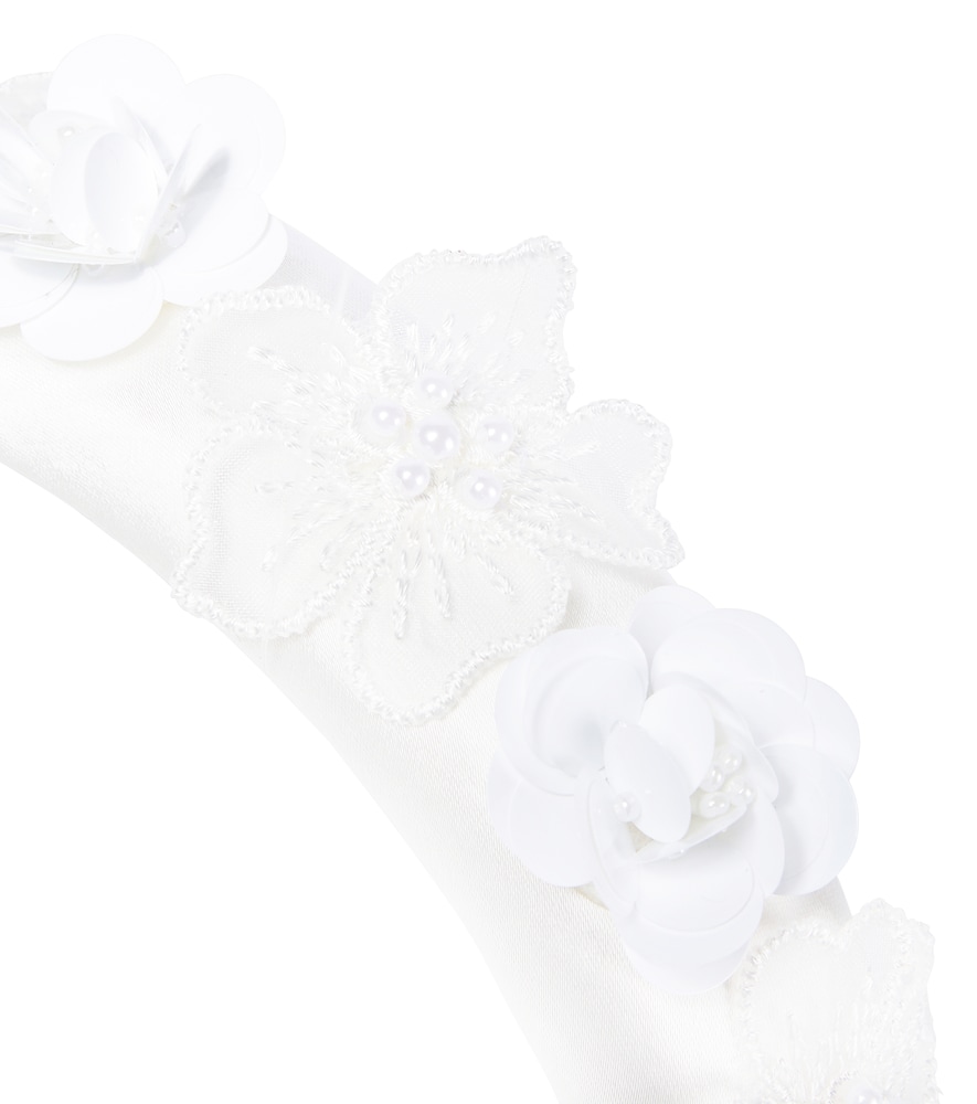  Self-portrait Kids Self-portrait Kids Floral-appliquã© Silk Headband 
