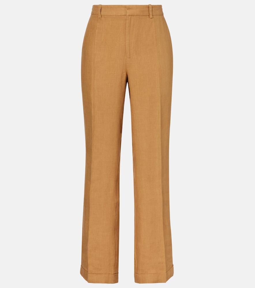 Linen wide-leg pants