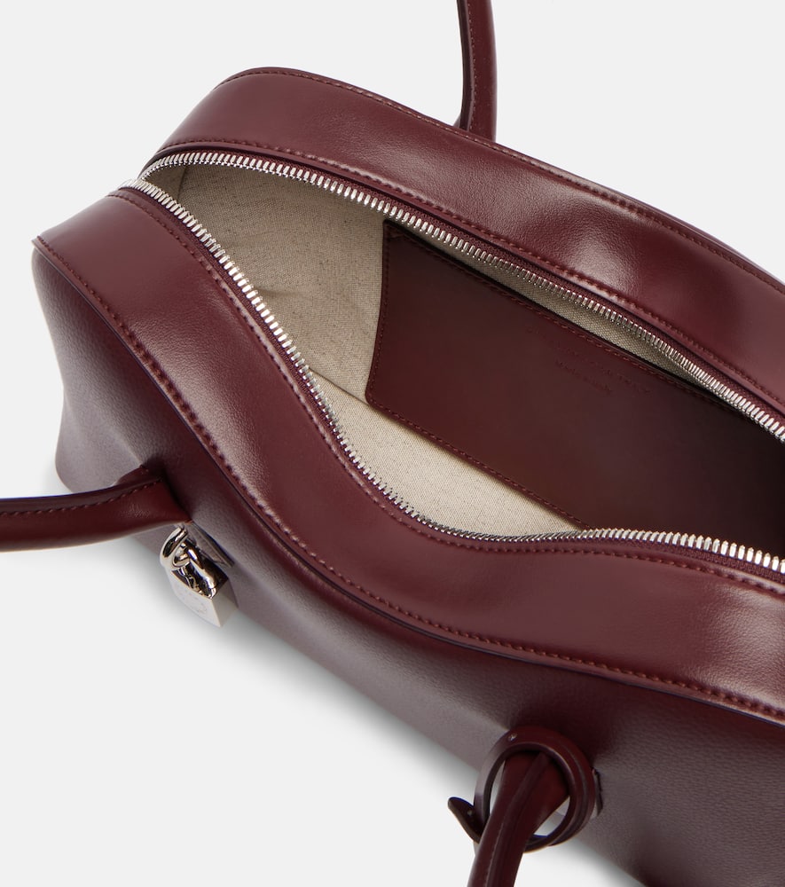 Stella Mccartney Ryder Bordeaux Handbag With Two Top Handles And Front Padlock Detail With Logo In Ecoleather Woman In Burgundy