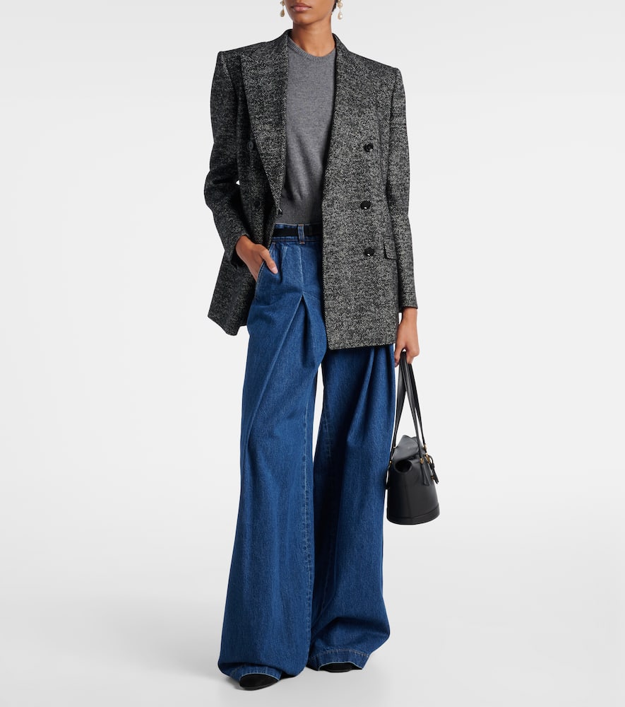 Dolce & Gabbana Short-sleeve Cashmere Sweater In Gray