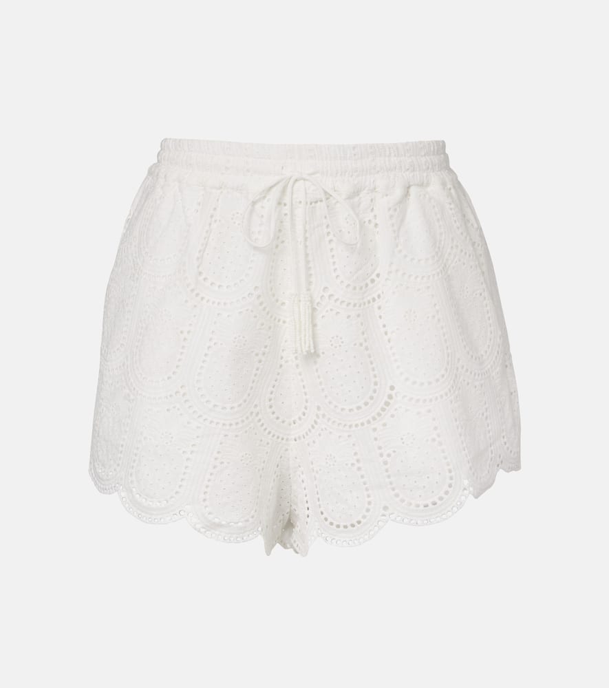 Broderie anglaise cotton shorts