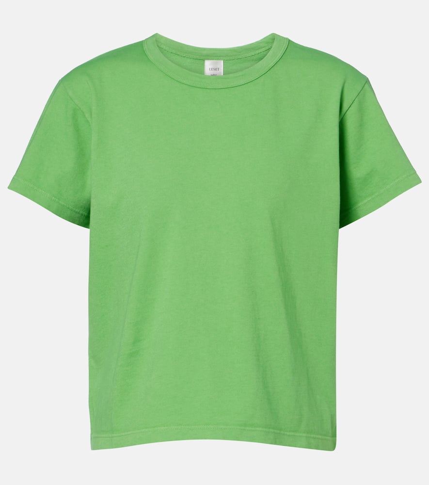 Leset Margo Cotton Jersey T-shirt In Green