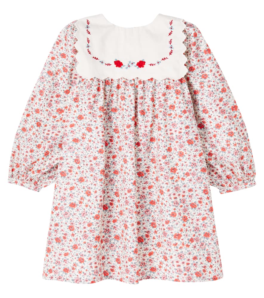 Bebe Organic Kids' Clementine Floral Cotton Dress In Pink