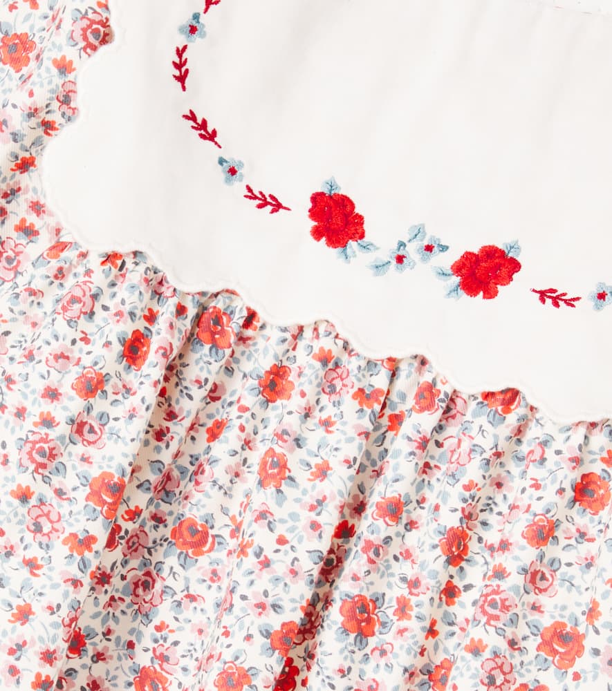 Bebe Organic Clementine Floral Cotton Dress In Pink