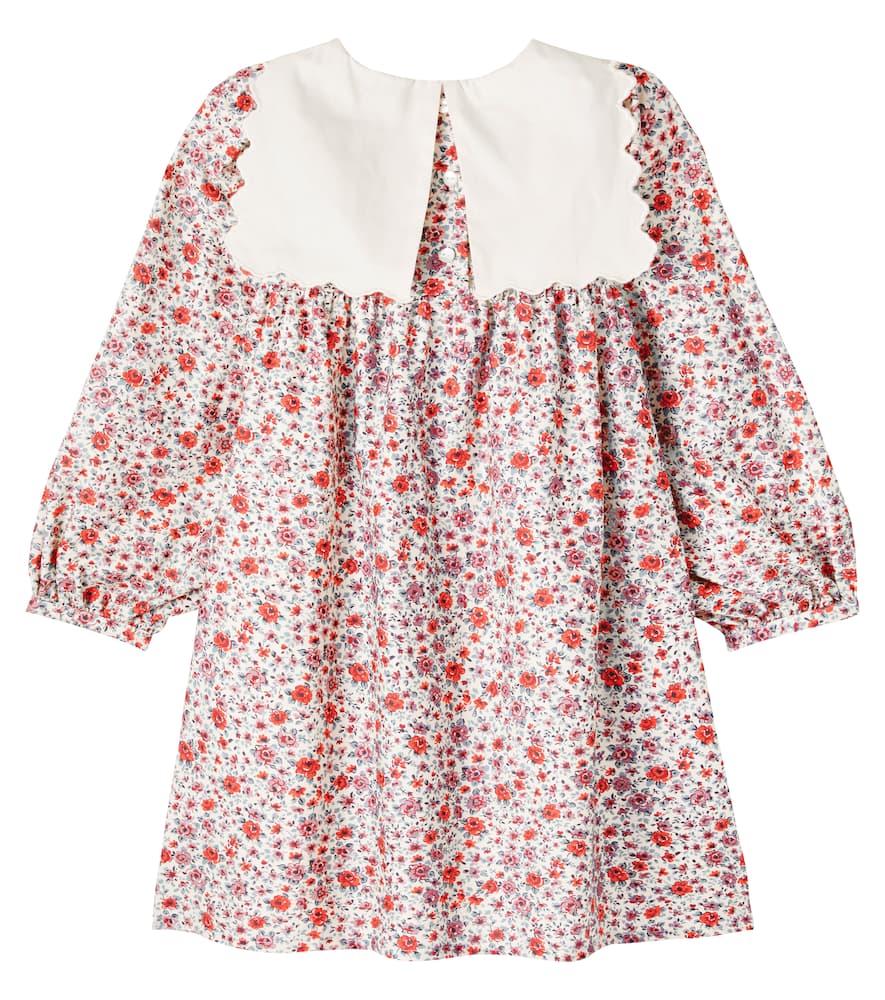 Bebe Organic Clementine Floral Cotton Dress In Pink