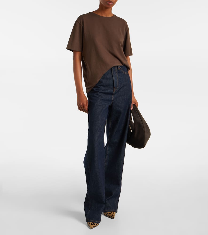 Khaite Short-sleeve Crew-neck T-shirt In Brown