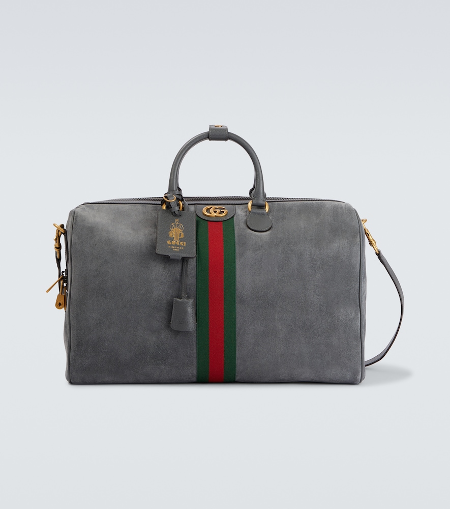 Gucci Uomo Borsa Da Viaggio Savoy In Suede Grigio Unica- Mytheresa