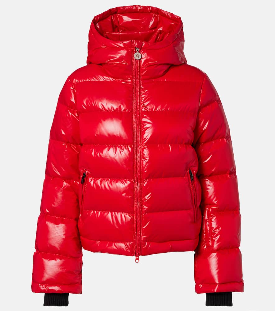 Perfect Moment Polar Flare Down Ski Jacket In Red