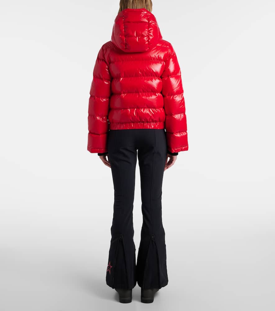 Perfect Moment Polar Flare Down Ski Jacket In Red