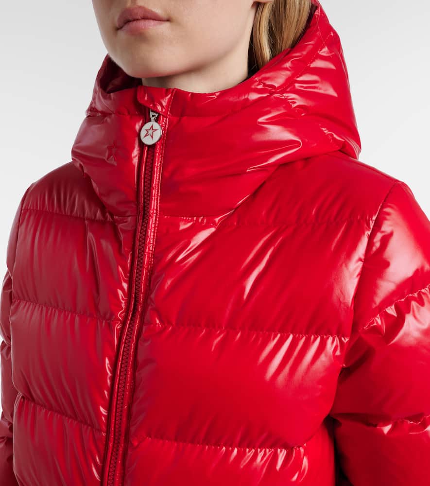 Perfect Moment Polar Flare Down Ski Jacket In Red