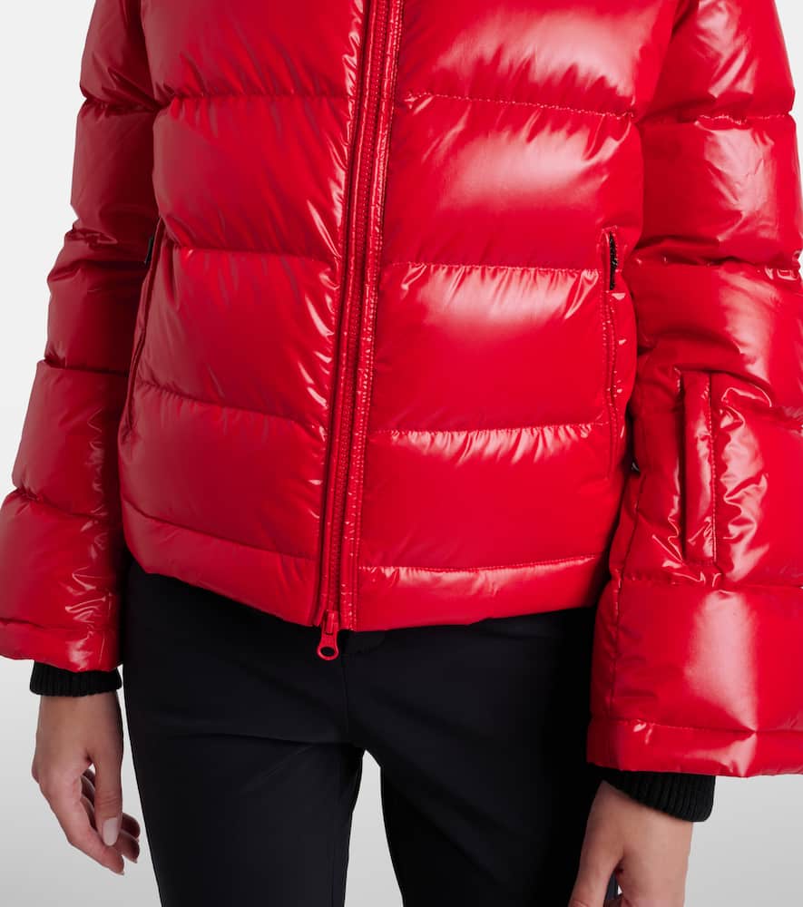 Perfect Moment Polar Flare Down Ski Jacket In Red