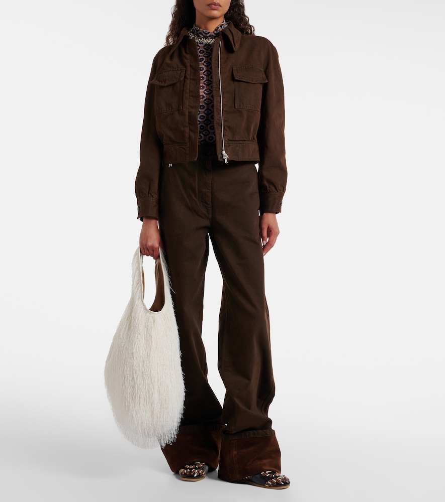  Dries Van Noten Dries Van Noten Cropped-jeansjacke 
