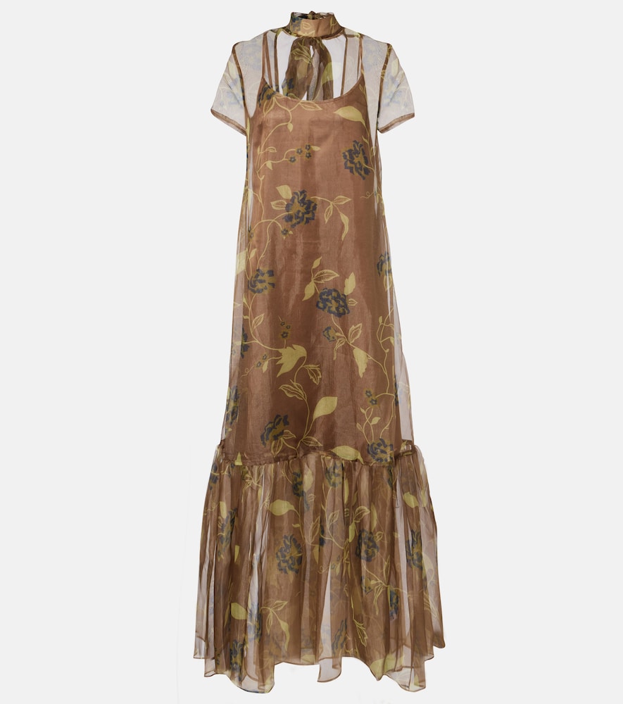 Staud Calluna floral organza maxi dress