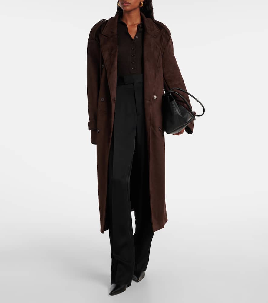 The Frankie Shop Pembroke Trench Coat In Brown